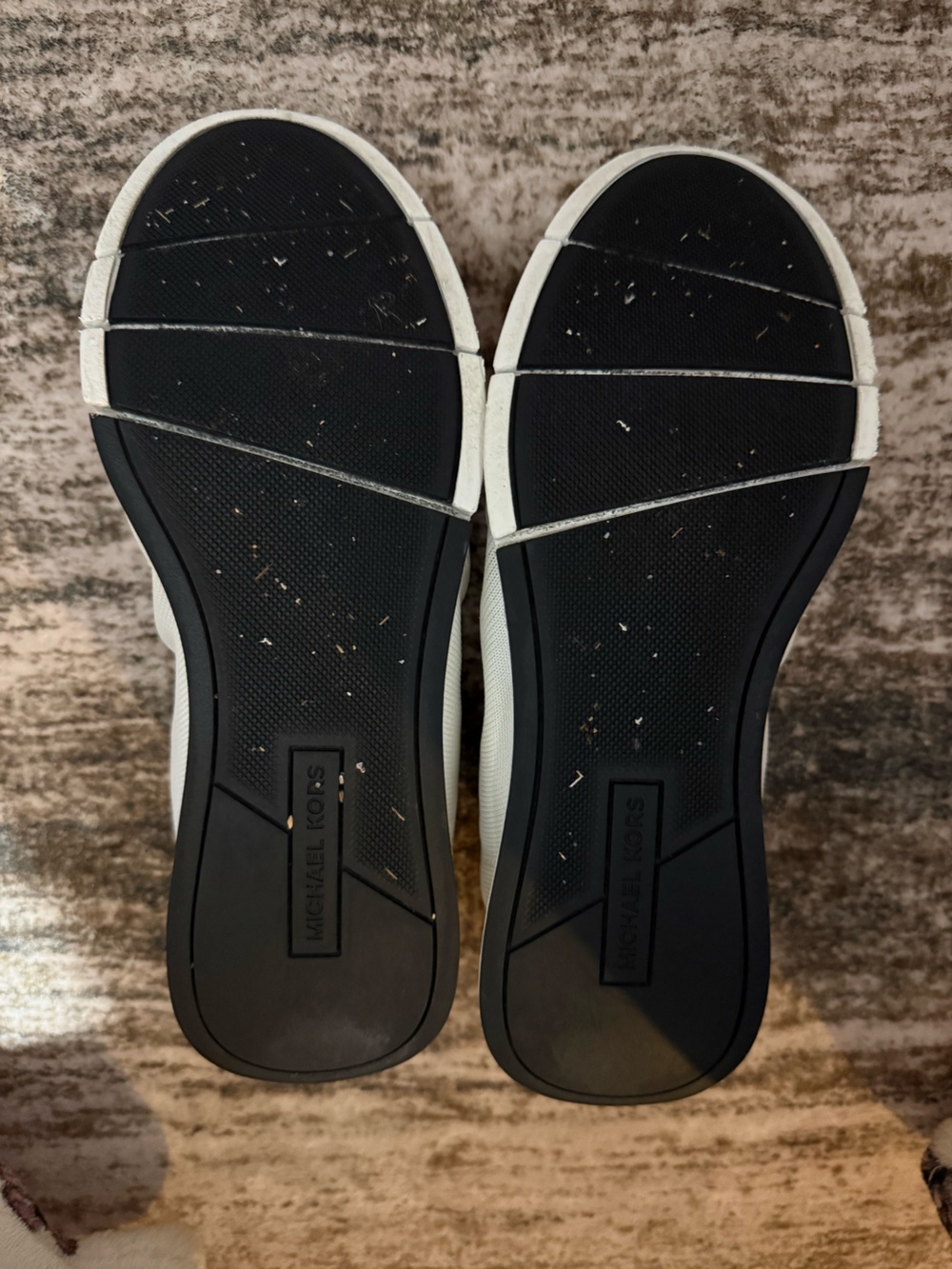 Michael Kors White Upton Ballet Slip-On Sneakers-logo at the heel (10-ladies) - Picture 8 of 12
